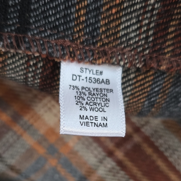 Zenana Outfitters Plaid Shirt in Black and Brown - Picture 6 of 9